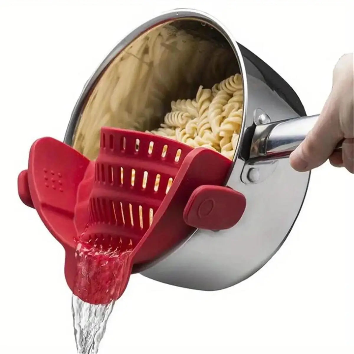 Clip-On Pot Strainer — Drain Pasta & Veggies Hands-Free