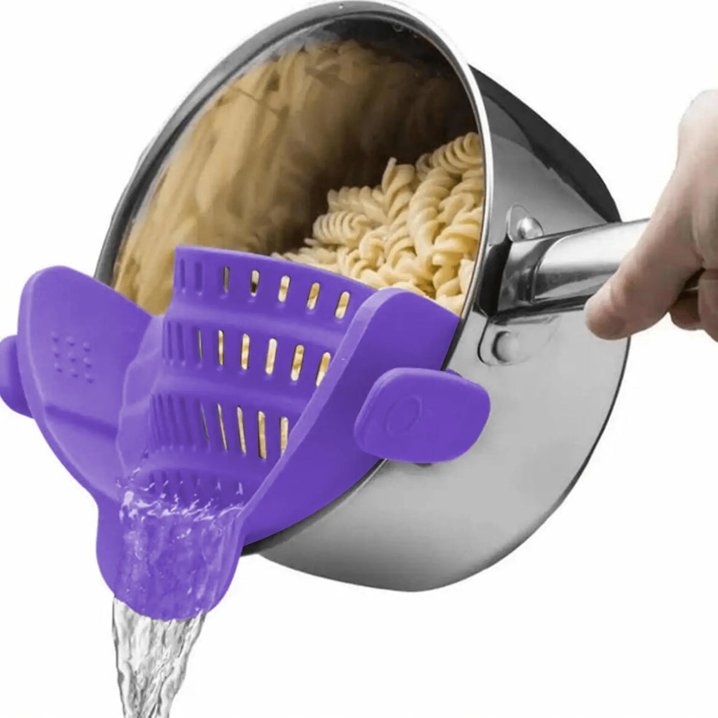 Clip-On Pot Strainer — Drain Pasta & Veggies Hands-Free